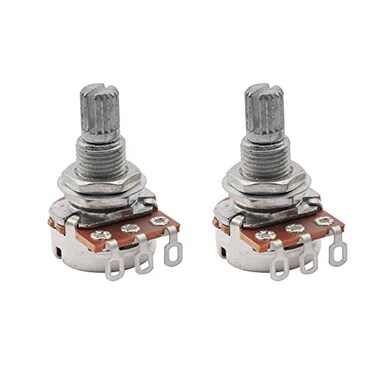 Musiclily Basic B250K Mini Metric Coarse 18 Spline Split Shaft Pots 2Pcs