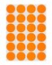 ChromaLabel Orange Dot Stickers, 3/4 Inch, 1008/Pack