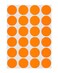 ChromaLabel Orange Dot Stickers, 3/4 Inch, 1008/Pack