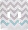3dRose lsp1798112 Grey chevron with mint turquoise zig zag accent gray zigzag pattern - Double Toggle Switch