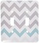 3dRose lsp1798112 Grey chevron with mint turquoise zig zag accent gray zigzag pattern - Double Toggle Switch