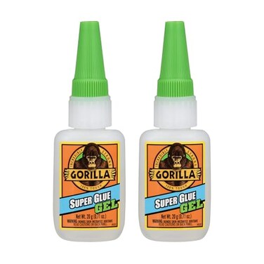 Gorilla Super Glue Gel, Clear, 20 g, 2-Pack, All Purpose, Fast Setting