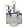 Mind Reader 3-Compartment Metal Organizer with Handle, Multi-Use Storage Caddy, Galvanized Metal, Silver
