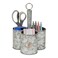 Mind Reader 3-Compartment Metal Organizer with Handle, Multi-Use Storage Caddy, Galvanized Metal, Silver