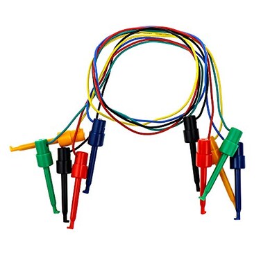 Dahszhi Test Lead Probe 50cm Silicone Hook Clip Electronics Set 5Pcs