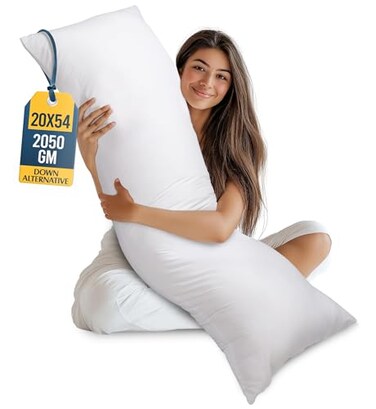 Utopia Bedding Full Body Pillow for Side Sleeper, White Long Pillow for Bed