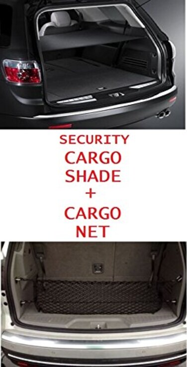Trunknets Inc Cargo Security Flip ShadeCargo Net for GMC Acadia 2007-2016 - Black Polyester Mesh ,2 incheswith Hook Fasteners