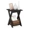 Furinno Modern Simplistic 2-Tier Side Table, Square End Table, Espresso