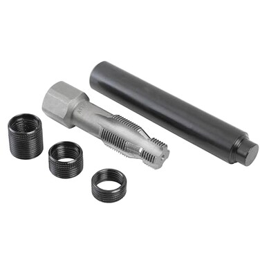 OEMTOOLS 25647 5-Piece Spark Plug Saver, M14-1.25 Thread Reamer and Thread Inserts, Includes 3 Thread Inserts, 1 Reamer,1 Swaging Tool