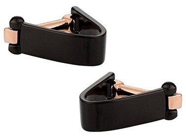 Cuff-Daddy Wrap Around Cufflinks - Rose Gold Black with Presentation Box