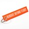Rotary13B1 Remove Before Flight Keychain - NEON Orange/white