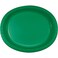 Creative Converting 8 Count Oval Paper Platters, Emerald Green