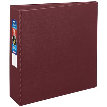 Avery Heavy-Duty 3 Ring Binder, 3" EZD Rings, 1 Maroon Binder