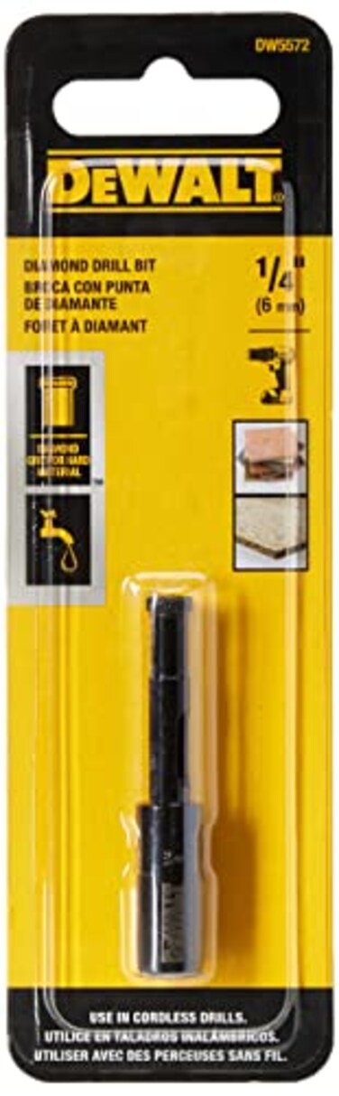 DEWALT Tile Drill Bit, Diamond Tip, 1/4-Inch ,DW5572