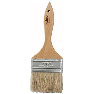 Winco 3" Boar Bristle Heavy-Duty Pastry Brush