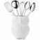 Comfify White Owl Utensil Holder“ Decorative Ceramic Kitchen Crock
