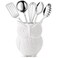 Comfify White Owl Utensil Holder“ Decorative Ceramic Kitchen Crock