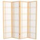 Red Lantern 6 ft. Tall Double Cross Shoji Screen - Natural - 4 Panels