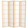 Red Lantern 6 ft. Tall Double Cross Shoji Screen - Natural - 4 Panels