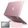 IBENZER Compatible with MacBook Pro 15 Inch Case 2015 2014 2013 2012 A1398, Hard Shell CaseKeyboard CoverScreen Protector for Old Version Apple Mac Retina 15, Rose Gold, R15MPK2