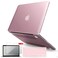 IBENZER Compatible with MacBook Pro 15 Inch Case 2015 2014 2013 2012 A1398, Hard Shell CaseKeyboard CoverScreen Protector for Old Version Apple Mac Retina 15, Rose Gold, R15MPK2