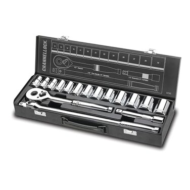 Channellock - 16-Pc 1/2 Dr Metric Set ,32162
