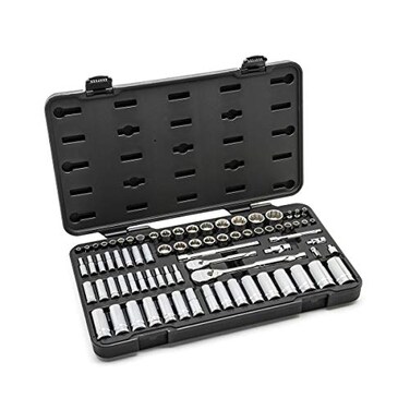 GEARWRENCH 76 Piece 12 Pt Standard/Deep SAE/mm Mechanics Tool Set80948