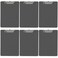 Trade Quest Gray Plastic Clipboards Letter Size Low Profile ,6-Pack