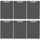 Trade Quest Gray Plastic Clipboards Letter Size Low Profile ,6-Pack