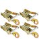 VULCAN Ratchet Strap Buckles - Snap Hooks - 4 Pack - 3,300 Pound Safe Working Load