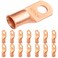 SELTERM 15pcs 2/0 AWG 3/8" Stud Heavy Duty Bare Copper Battery Wire Lugs