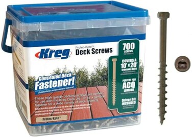 Kreg Protec Kote Deck Screws, SDK-C2W-700, 700 Count, 2-Inch