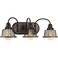 Progress Lighting Tilley Collection 3-Light Coastal Bath Vanity Light Antique Bronze