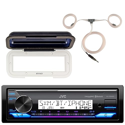 إن روك مارين Enrockmarine Jvc kd-x38mbs Single Din Marine Motorsports Bluetooth Usb Aux Am Fm Stereo Recei aux