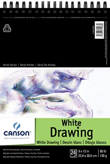 Canson Drawing Paper Pad, Bright White, 9x12 in