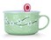 VanEnjoy 30oz Ceramic Bowl with LidHandle,Cherry Blossoms Among Snow Flake Pattern,Microwave for Instant Noodle Sara, Cereal Bowl
