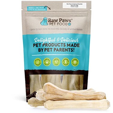 Raw Paws 6-inch Compressed Rawhide Bones for Dogs, 5-Count - Medium