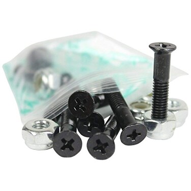 Dime Bag Standard Phillips Head Black Skateboard 1" Mounting Hardware Set