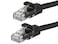 Monoprice Cat6 Ethernet Patch Cable - Snagless RJ45, 24AWG Stranded Pure Bare Copper Wire, 550Mhz, UTP, 25 Feet, Black - Flexboot Series