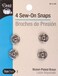 Dritz Sew-On Snaps, Size 3, 4 Sets, Nickel