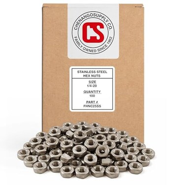 Chenango Supply 1/4-20 Stainless Hex Nuts