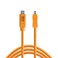 Tether Tools TetherPro USB-C to 2.0 Mini-B 8-Pin, 5Gbps Gen 1, 15' ,4.6m, High-Visibility Orange