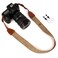 WANBY Camera Strap Canvas Brown Shoulder Strap with Quick Release Buckles