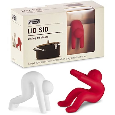 Monkey Business Lid Sid: Pot Lid LifterPot Lid Holder that Keeps Pot from Boiling overHelpful Kitchen Gadget to Reduce Soups and StewsCool Kitchen GadgetsCute Kitchen Accessoriesby