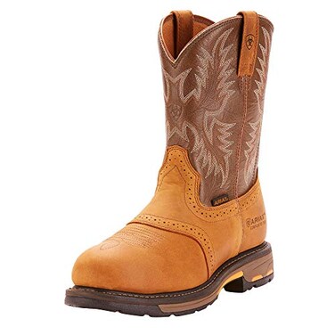 ARIAT Mens WorkHog Composite Toe Work Boot Aged Bark/Army Green 13 Wide