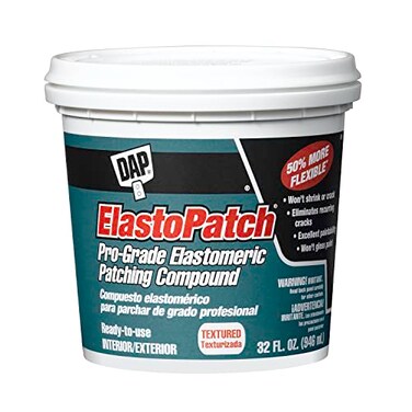 DAP ElastoPatch Textured Flexible Patching Compound, Off White, 32 Oz ,7079812288