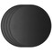 JIKIOU 4 Pack Computer Mouse Pad with Non-Slip Rubber Base Black
