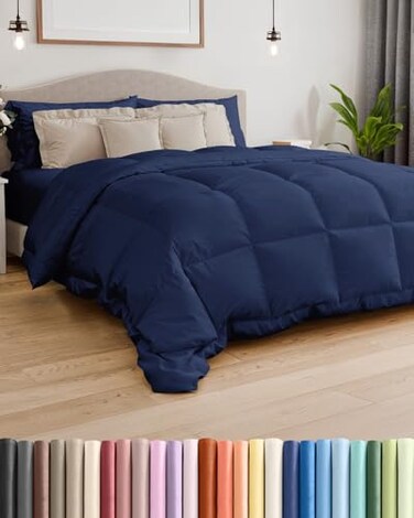 CGK Unlimited Comforter King Size - Down Alternative Duvet Insert - Navy Blue, 102" x 90
