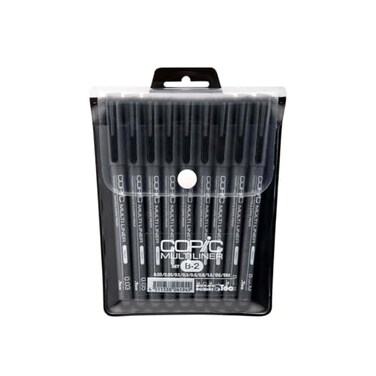 Copic Markers 9-Piece Multiliner Inking Pen Set B-2, Black ,MLB2