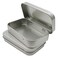 Hulless 2Pcs Small Hinged Tin Box Metal Tins Storage Containers, Silver